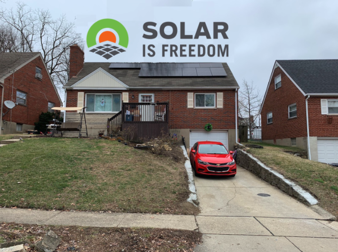 Solar roof in Cincinnati, Ohio