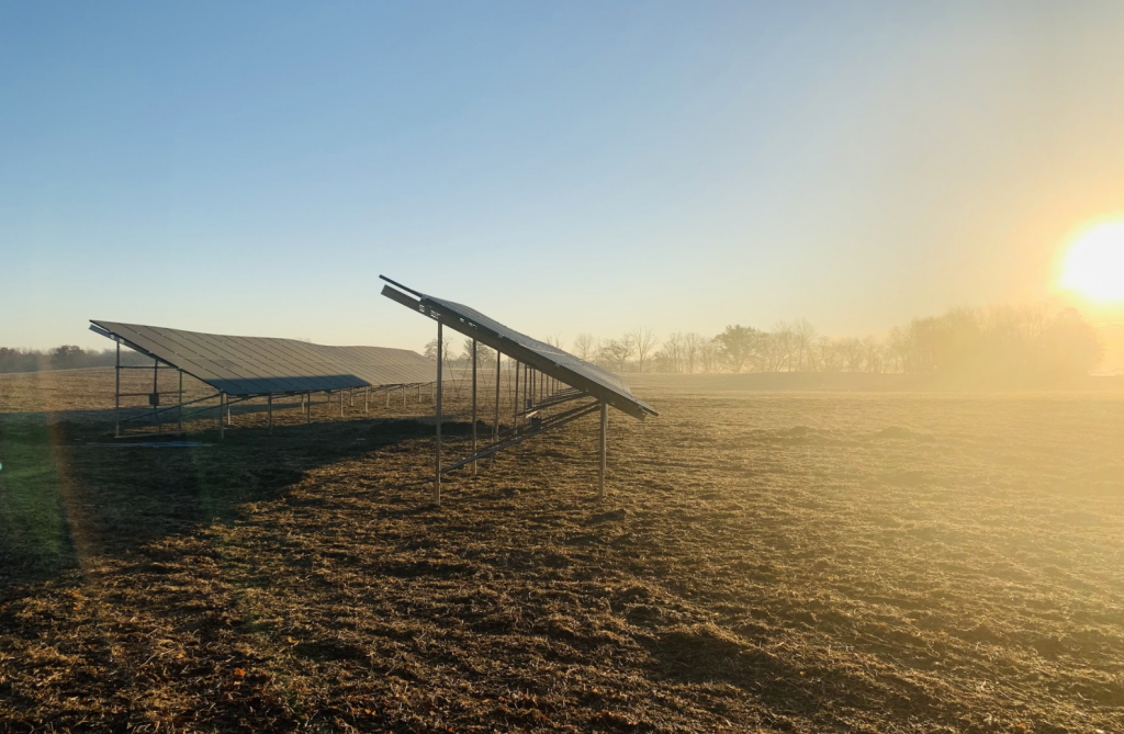 Ground Mounted Solar Array Outside Cincinnati